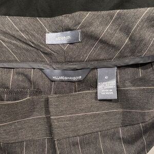 Hillard & Hanson Dark Pinstripe Stretch Skirt